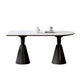 Contemporary Dining Room Dinner Table Oval Double Pedestal Dining Table
