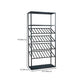 Metal Floor Bottle Wine Rack Contemporary Black Wine Holder Rack with Shelves Clearhalo 'furn' 'furn_wine_racks' 'Furniture' 'Kitchen & Dining Furniture' 'Wine Racks' 'wine_racks' 1200x1200_f64e84f7-3e38-4b3f-889b-e9aedce26095