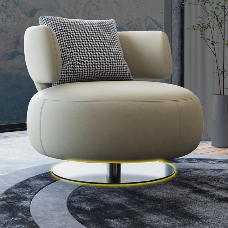 Contemporary Swivel Accent Chair Armless Lounge Chair with Cushion 33"L x 26"W x 28.5"H Clearhalo 'Accent Chairs' 'accent_chairs' 'Chairs & Seating' 'furn' 'furn_accent_chairs' 'Furniture' 'Living Room Furniture' 1200x1200_f64f25ea-9fce-44da-a20f-ebff5fc24c74