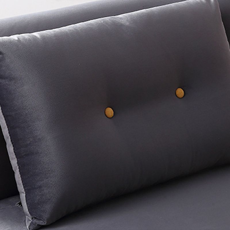 Cushion Back Futon Sofa Bed Pillow Included Sleeper Sofa with Gold Leg Clearhalo 'furn' 'furn_futons' 'Furniture' 'Futons & Daybeds' 'Futons' 'Living Room Furniture' 1200x1200_f650e380-da8d-47e7-aeec-8e4b02439a7d