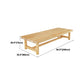 Contemporary Natural Pine Wood Desk Rectangle Wood Base Desk for Office
