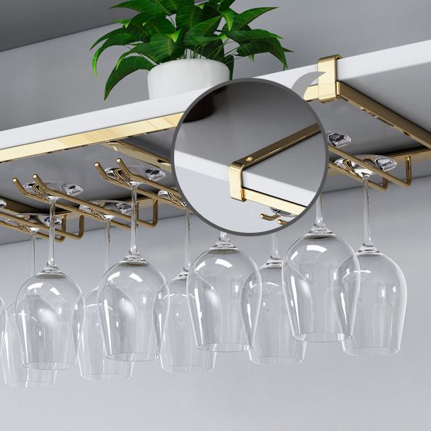 Moderne metalen glas- en stengel houder hangende wijnglasrek voor keuken