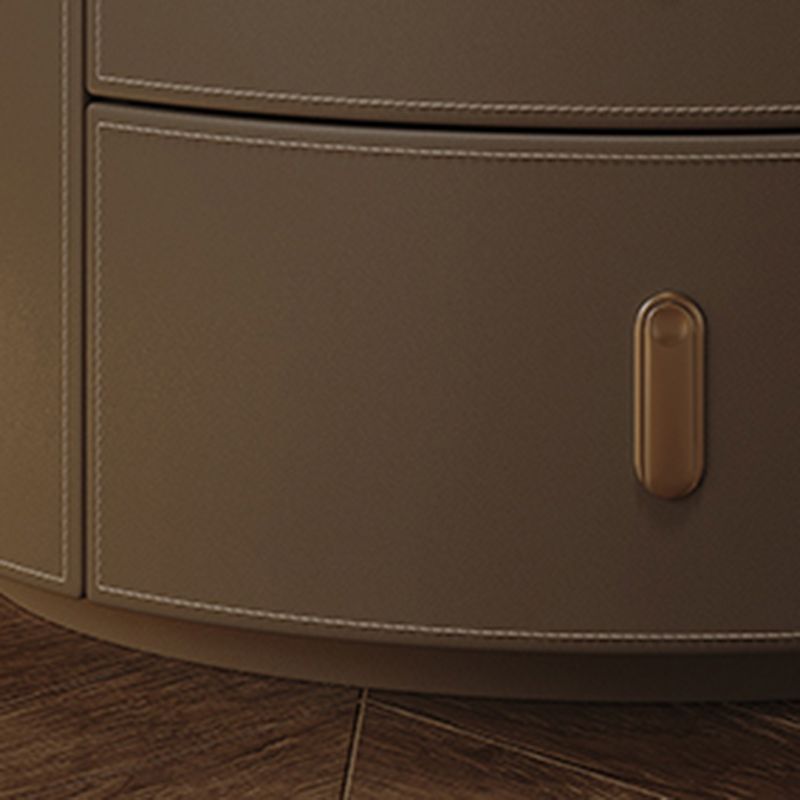 Table de chevet de table en pierre de table glamour avec 3 tiroirs