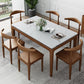 Mid-Century Rectangle Dining Table Stone Top Dining Table for Dining Room Clearhalo 'Dining Tables & Seating' 'Dining Tables' 'dining_table' 'furn' 'furn_dining_table' 'Furniture' 'Kitchen & Dining Furniture' 1200x1200_f6566510-af00-47a3-ac40-cbe6cc5a746c