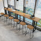 Modern Solid Wood Bar Table Set 1/4/7 Pcs Backless Full Natural Bar Stool Clearhalo 'Bar Furniture' 'furn' 'furn_home_bar_bar_sets' 'Furniture' 'Home Bars & Bar Sets' 'home_bar_bar_sets' 'Kitchen & Dining Furniture' 1200x1200_f6577d75-ea52-4040-a7fe-04210aa477c4