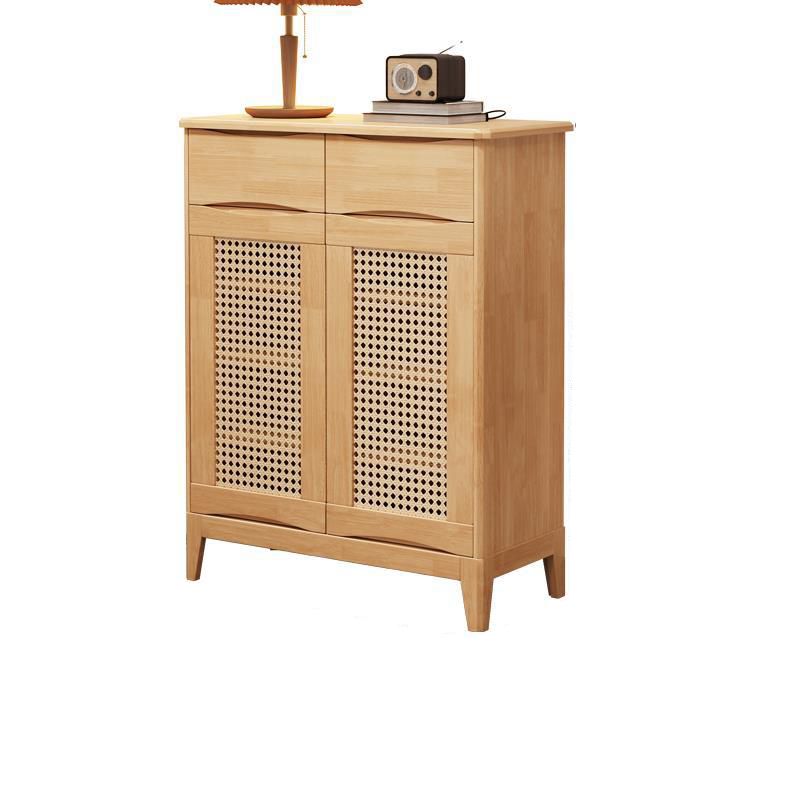 40.15" Tall 2/3 - Door Accent Cabinet Rubberwood Cabinet in Brown/Natural Clearhalo 'Cabinets & Chests' 'cabinets_chests' 'furn' 'furn_cabinets_chests' 'Furniture' 'Living Room Furniture' 1200x1200_f658956c-d9e5-4667-a42c-05084b513d43