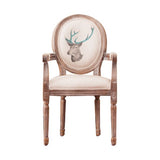 Country Style Dining Arm Chair King Louis Back Side Chair with Wood Legs for Home Use Clearhalo ' kitchen&dining_furn' 'Dining Chairs' 'Dining Tables & Seating' 'dining_chair' 'furn' 'furn_dining_chair' 'Furniture' 'furniture_dining_chair' 'Kitchen & Dining Furniture' 'kitchen' 1200x1200_f6592307-7030-40e6-9153-8ce44e211a29