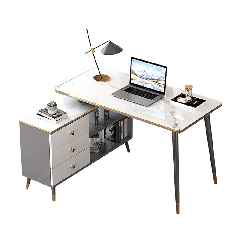 Hersteller Holz rechteckiger Büroschreibtisch Licht Luxus -Schreibtisch mit Schließfach