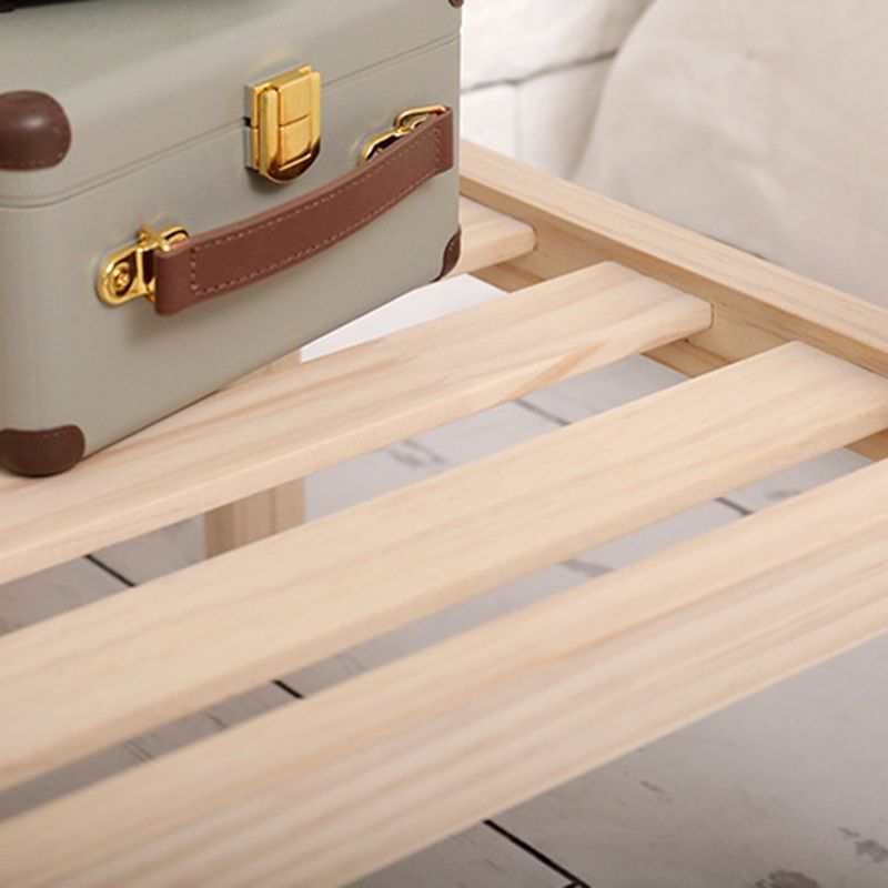 Modern Style Pine with Storage Rack Black/different/wood Color Square Side Table