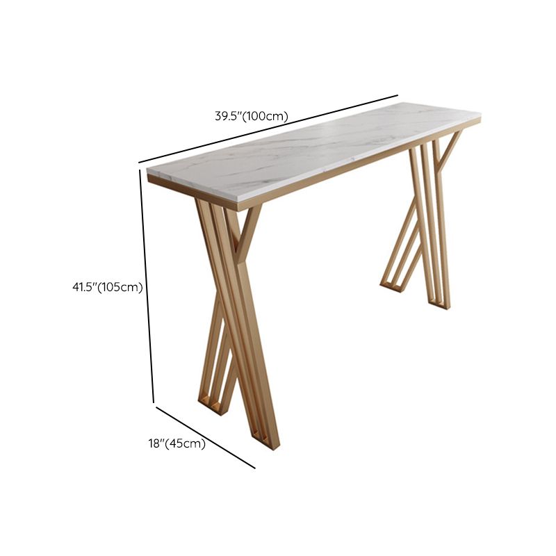 Glam Bar-height Table Faux Marble Top Bistro Pub Table with Gold Base Clearhalo 'Bar Furniture' 'Bar Tables' 'bar_tables' 'furn' 'furn_bar_tables' 'Furniture' 'Kitchen & Dining Furniture' 1200x1200_f65b8ab9-4146-49a8-ae8d-bd2caa2c92aa