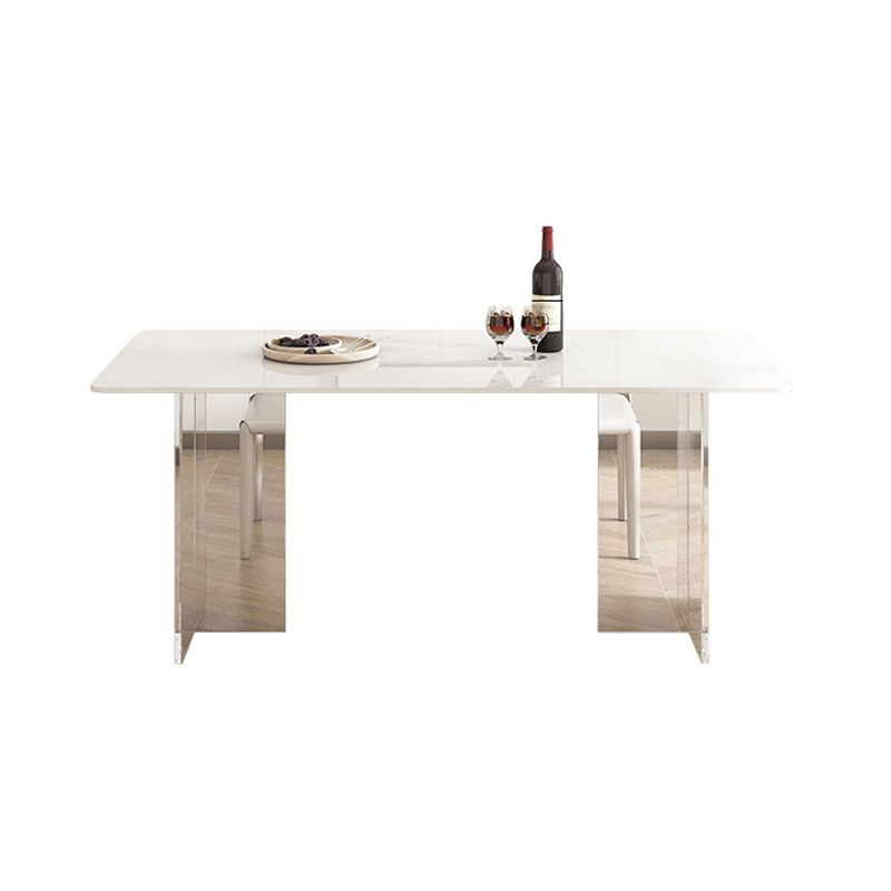 Moderne eettafel ingesteld 1/4/5/7 pc's gesinterde stenen bovenste eettafel met armloze stoelen