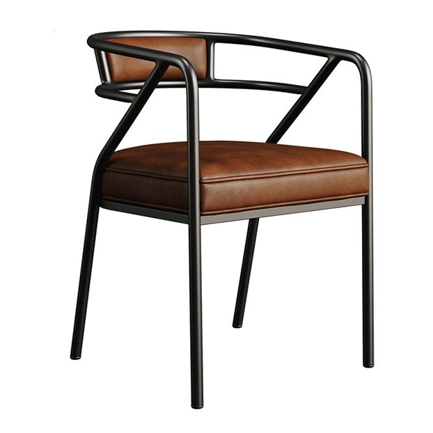 Glam Style Arm Chair Open Back Indoor Dining Chair for Dining Room Clearhalo 'Dining Chairs' 'Dining Tables & Seating' 'dining_chair' 'furn' 'furn_dining_chair' 'Furniture' 'furniture_dining_chair' 'Kitchen & Dining Furniture' 1200x1200_f65e9db0-0b56-49cb-a095-a9d32b27dceb