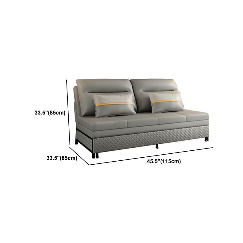 Divano regolabile del divano in fico in pelle cucitura cullata divano posteriore in grigio