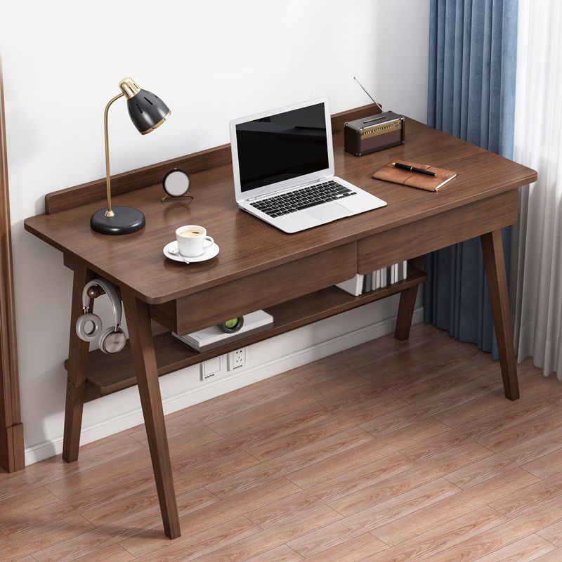 Curved Wooden Writing Desk Modern Style Office Desk with 2 Drawers Clearhalo 'furn' 'furn_office_desk' 'Furniture' 'Office Desks' 'Office Furniture' 'office_desk' 1200x1200_f65efda4-a9ea-4f14-bf7f-66a9aa804292