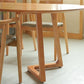 Table de salle de repas ovale en bois naturel moderne Table à manger de base en bois pour le salon