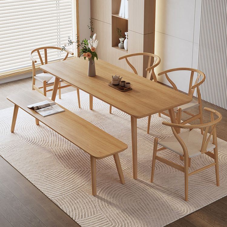 Mesa de comedor de madera rectangular industrial 1/3/5/6/7 piezas de comedor para comedor