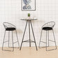 Modern Armless Counter Stool Iron Dining Room Bar Stool with Seat and Pedal