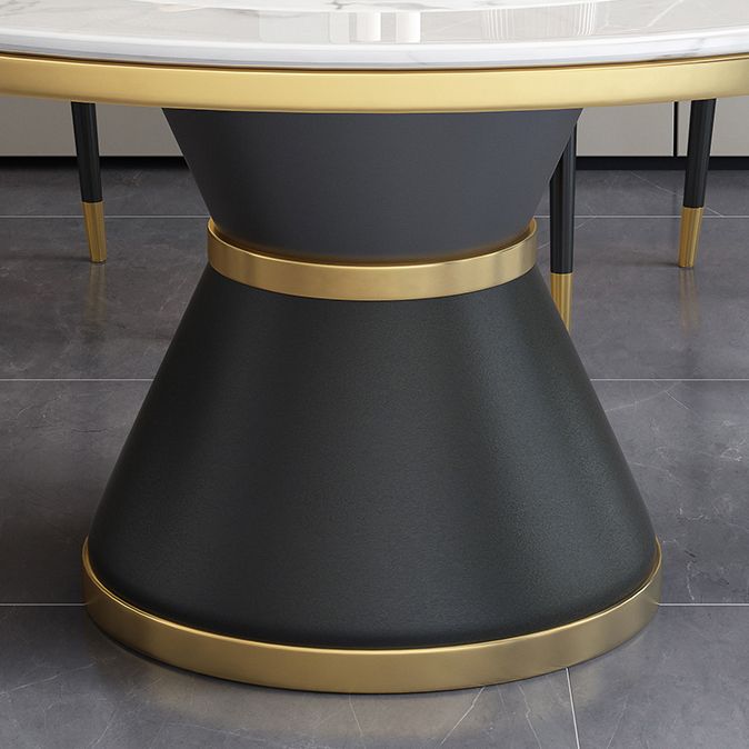Marble Dining Table Luxury Style Single Pedestal Base Table for Dining Room Clearhalo ' dining_table' 'Dining Tables & Seating' 'Dining Tables' 'furn' 'furn_dining_table' 'Furniture' 'furniture_dining_table' 'Kitchen & Dining Furniture' 'kitchen&dining_furn' 'kitchen' 'kitchen_dining_table' 1200x1200_f664cd0c-4db1-454e-9603-fc3de3c01d30