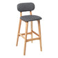 Modern Armless Backrest Counter Stool Wood Kitchen Bar Stool with Cushion and Pedal Clearhalo 'Bar Furniture' 'Bar Stools' 'bar_stools' 'furn' 'furn_bar_stools' 'furniture_bar_stools' 'Kitchen & Dining Furniture' 'kitchen&dining_furn' 'kitchen' 'kitchen_furn' Furniture' 1200x1200_f664f1ac-6220-4acf-baf2-4abfbaed4fcd
