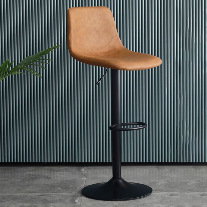 Adjustable Swivel Modern Bar Stool PU Upholstery Footrest Backrest Indoor Stool Clearhalo 'Bar Furniture' 'Bar Stools' 'bar_stools' 'furn' 'furn_bar_stools' 'furniture_bar_stools' 'Kitchen & Dining Furniture' 'kitchen&dining_furn' 'kitchen' 'kitchen_furn' Furniture' 1200x1200_f6670965-ec72-4c73-8271-96f182aa204b