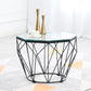 Modern Frame Coffee Table Round Glass Top Coffee Cocktail Table Clearhalo 'Coffee & Accent Tables' 'Coffee Tables' 'coffee_tables' 'furn' 'furn_coffee_tables' 'Furniture' 'Living Room Furniture' 1200x1200_f66745cf-4d43-4ff1-b255-27c5e876c0f7