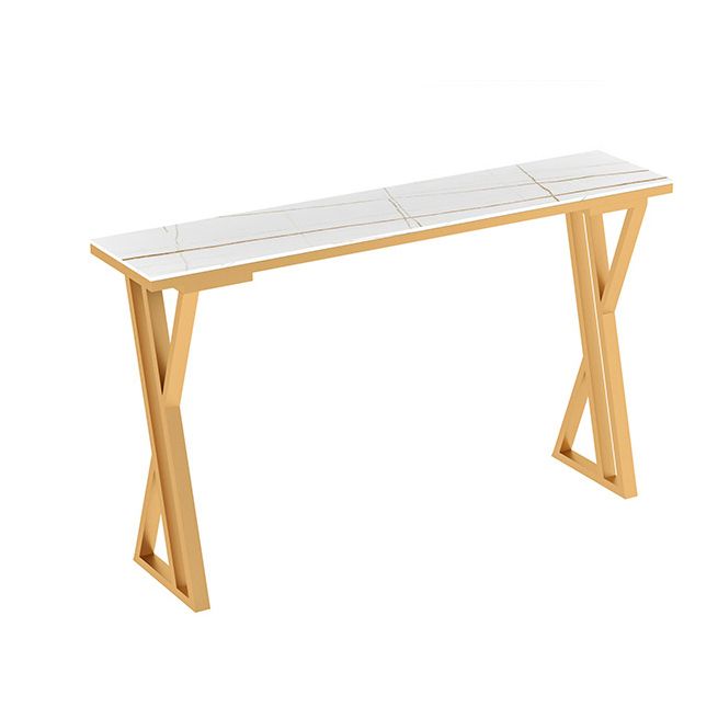 Contemporary Stone Top Bar Counter Rectangle Bar Counter with Sled Base Clearhalo 'Bar Furniture' 'Bar Tables' 'bar_tables' 'furn' 'furn_bar_tables' 'Furniture' 'furniture_bar_tables' 'Kitchen & Dining Furniture' 1200x1200_f6682c11-76b0-427a-9de0-a3a83f37066a