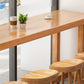 Modern 1/5/6/11 Pieces Bar Table Set Rectangle Pine Wood Counter Table with High Stools Clearhalo 'Bar Furniture' 'furn' 'furn_home_bar_bar_sets' 'Furniture' 'Home Bars & Bar Sets' 'home_bar_bar_sets' 'Kitchen & Dining Furniture' 1200x1200_f6684dbf-b20f-4d1b-a7d3-78b90e59f9f4