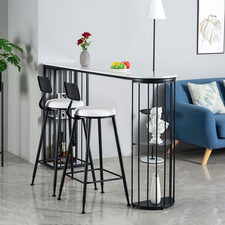 Modern Style Upholstered Counter Stool Bar-height Bar Stool with Footrest Clearhalo 'Bar Furniture' 'Bar Stools' 'bar_stools' 'furn' 'furn_bar_stools' 'Furniture' 'Kitchen & Dining Furniture' 1200x1200_f669e5db-6092-441e-93a6-cb01ac975963