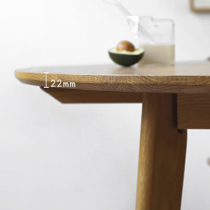 Round 4-foot Dining Table Oak Solid Wood Furniture for Dining Room Home Clearhalo ' dining_table' 'Dining Tables & Seating' 'Dining Tables' 'furn' 'furn_dining_table' 'Furniture' 'furniture_dining_table' 'Kitchen & Dining Furniture' 'kitchen&dining_furn' 'kitchen' 'kitchen_dining_table' 1200x1200_f669efb8-203f-492a-bb14-3039e48ebc55