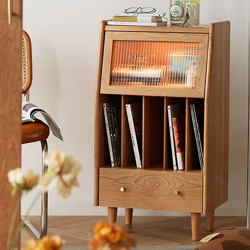 Tavolo d'angolo contemporaneo largo da 12 "tavolino a 4 gambe in legno massiccio