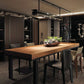 Rectangle 4 Legs Dining Table Industrial Pine Wood Table for Dining Room Clearhalo 'Dining Tables & Seating' 'Dining Tables' 'dining_table' 'furn' 'furn_dining_table' 'Furniture' 'Kitchen & Dining Furniture' 1200x1200_f66b8fbd-a25c-4b86-9096-da020ec4f468