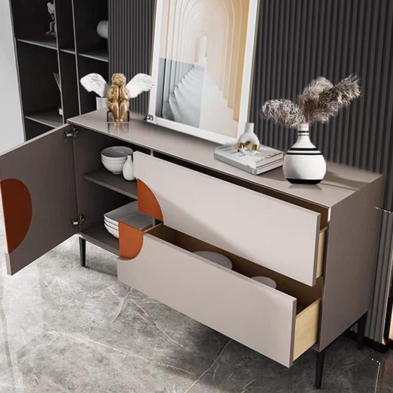 Glam Style Sideboard Wooden Dining Sideboard with Drawers for Living Room Clearhalo 'buffet_sideboard' 'Buffets & Sideboards' 'furn' 'furn_buffet_sideboard' 'Furniture' 'Kitchen & Dining Furniture' 1200x1200_f66c6e72-6162-4b64-8d0b-2e5b35e01559