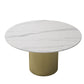 Glam 1/7 Pieces Dining Set Circular Stone Dining Table for Kitchen Clearhalo 'Dining Room Sets' 'Dining Tables & Seating' 'dining_room_set' 'furn' 'furn_dining_room_set' 'Furniture' 'furniture_dining_room_set' 'Kitchen & Dining Furniture' 1200x1200_f66c8e9e-f4e8-4489-a7de-667f89a30e81