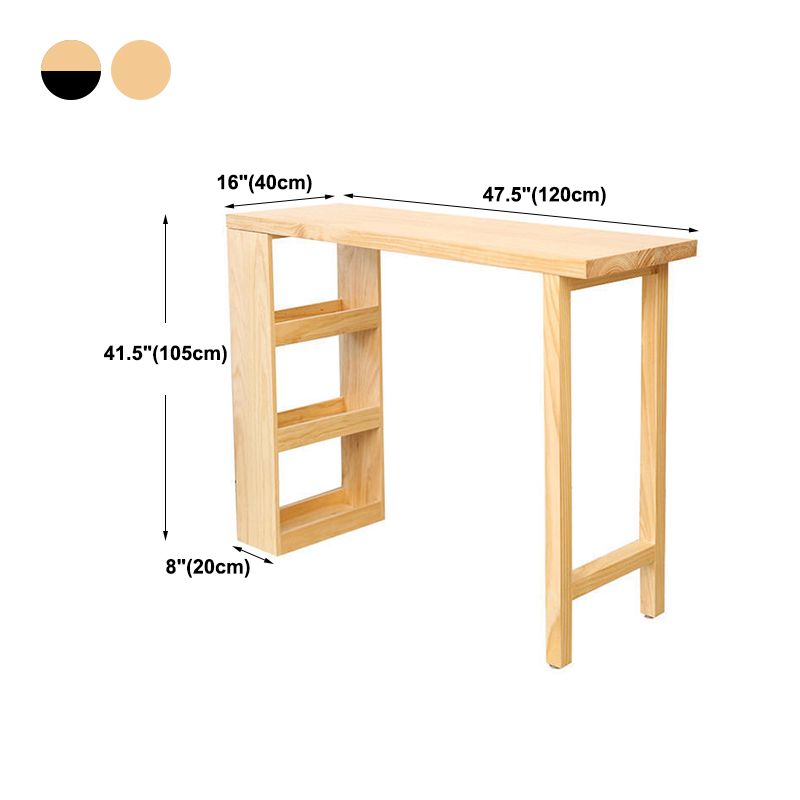Rectangle Wood Top Counter Table 42-inch Height Modern Bar Table Clearhalo 'Bar Furniture' 'Bar Tables' 'bar_tables' 'furn' 'furn_bar_tables' 'Furniture' 'furniture_bar_tables' 'Kitchen & Dining Furniture' 1200x1200_f66ce495-96f2-4316-95ce-51013ff9e1dd