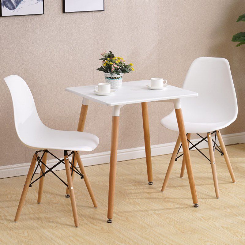 Wooden Dining Room Table for 2 Person with Natural Wood Legs Clearhalo 'Dining Tables & Seating' 'Dining Tables' 'dining_table' 'furn' 'furn_dining_table' 'Furniture' 'Kitchen & Dining Furniture' 1200x1200_f66d922e-0ffe-4692-a4ad-4b7290b8899e