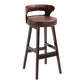 Industrial Style Low Back Bar-stool Wooden Bar Stool with Wooden Legs Clearhalo 'Bar Furniture' 'Bar Stools' 'bar_stools' 'Furniture' 'furniture_bar_stools' 'Kitchen & Dining Furniture' 1200x1200_f66fa2ac-1c06-4f49-a9bf-188c442ca47f