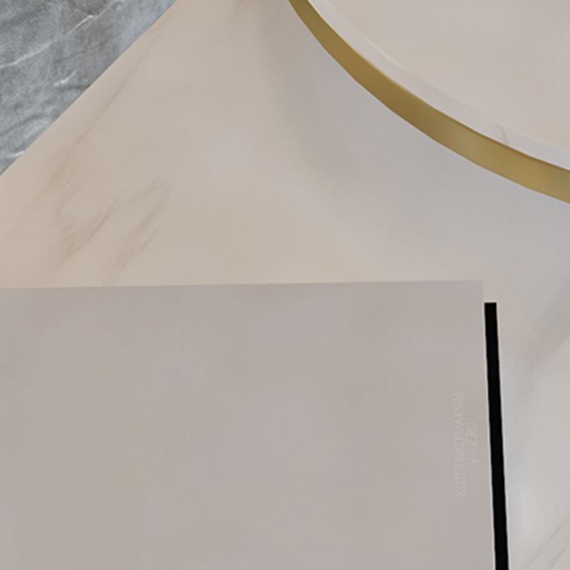 Luxurious Stone Top End Table Metal Frame Sofa Side Accent Table Clearhalo 'Coffee & Accent Tables' 'End & Side Tables' 'end_side_tables' 'furn' 'furn_end_side_tables' 'Furniture' 'Living Room Furniture' 1200x1200_f670b2cd-8067-4603-9708-3b74d7fe674e