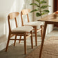 Contemporary Open Side Dining Chair Wooden Upholstered Chair for Dining Room