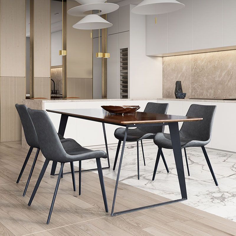 Industrial Metal Dining Side Chair Dining Room Solid Back Chair (Set of 2) Clearhalo ' kitchen&dining_furn' 'Dining Chairs' 'Dining Tables & Seating' 'dining_chair' 'furn' 'furn_dining_chair' 'Furniture' 'furniture_dining_chair' 'Kitchen & Dining Furniture' 'kitchen' 1200x1200_f6739154-f073-41c8-9e9e-e381a955efab