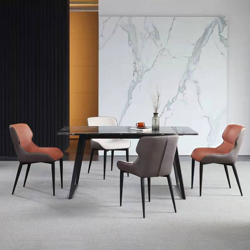 Dining Room Armless Chairs Modern Faux Leather Kitchen Chair for Home Clearhalo 'Dining Chairs' 'Dining Tables & Seating' 'dining_chair' 'furn' 'furn_dining_chair' 'Furniture' 'furniture_dining_chair' 'Kitchen & Dining Furniture' 1200x1200_f6742e5e-c73f-4c8f-abd0-59e470ae35c3