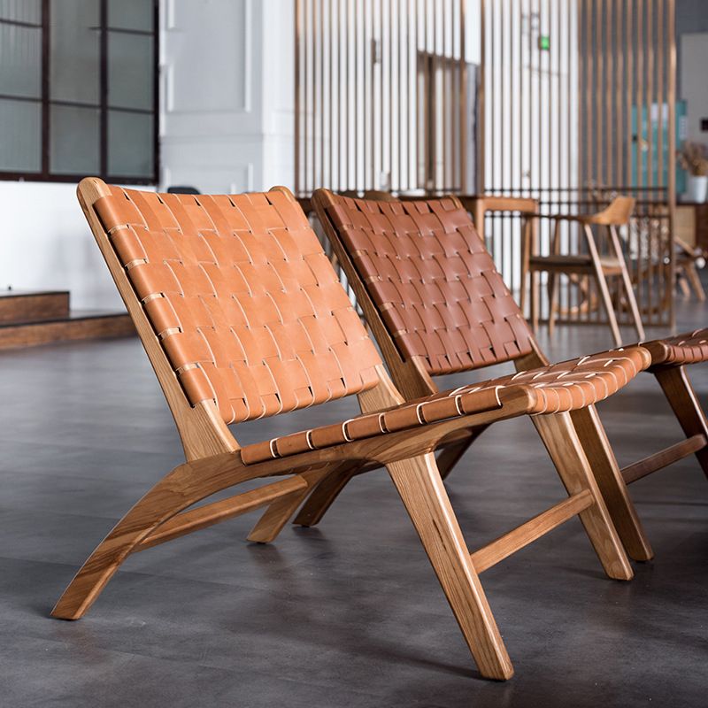 Woven Back Lounge Chair Basic Four Leg Solid Wood Chair for Living Room Clearhalo 'Accent Chairs' 'accent_chairs' 'Chairs & Seating' 'furn' 'furn_accent_chairs' 'Furniture' 'Living Room Furniture' 1200x1200_f674a1f5-ca54-4b93-9d8d-c641a7636ef8