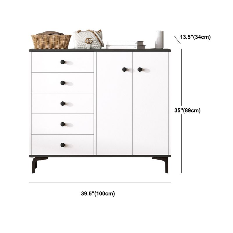 Modern White Storage Chest Dresser Wood Combo Dresser with Drawers and Doors Clearhalo 'Bedroom Furniture' 'Dressers & Chests' 'dressers_chests' 'furn' 'furn_dressers_chests' 'Furniture' 1200x1200_f677037a-f76a-4b55-9e65-25b5ef669872