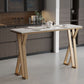 Rectangle Metal Base Bar Table Glam Sintered Stone Top Bistro Bar Table Clearhalo 'Bar Furniture' 'Bar Tables' 'bar_tables' 'furn' 'furn_bar_tables' 'Furniture' 'Kitchen & Dining Furniture' 1200x1200_f6786a9e-df5b-4d4e-9723-26b4355604de