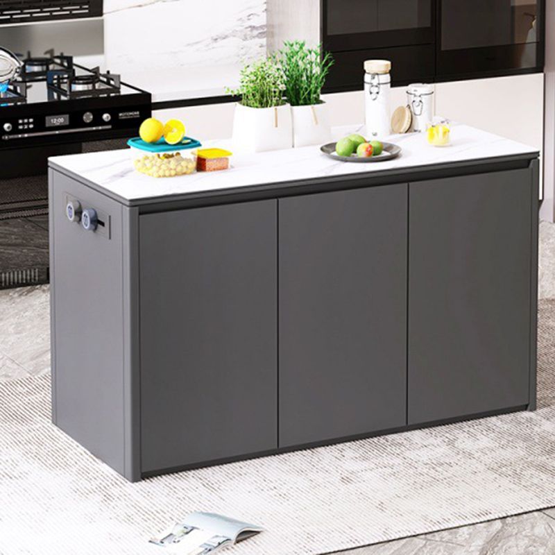 Maison de cuisine à manger table îlot d'îlot de cuisine rectangulaire moderne