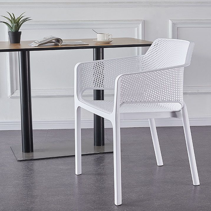 Scandinavian Plastic Kitchen Dining Room Arm Chair Solid Back Chair Clearhalo 'Dining Chairs' 'Dining Tables & Seating' 'dining_chair' 'Furniture' 'furniture_dining_chair' 'Kitchen & Dining Furniture' 1200x1200_f678adc4-e20c-4b86-aa41-15b1c947ba4e