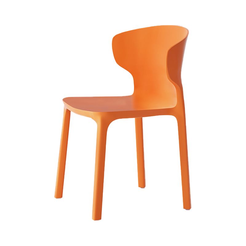 Scandinavian Style Plastic Dining Armless Chairs Wingback Chairs (Set of 4) Clearhalo ' kitchen&dining_furn' 'Dining Chairs' 'Dining Tables & Seating' 'dining_chair' 'furn' 'furn_dining_chair' 'Furniture' 'furniture_dining_chair' 'Kitchen & Dining Furniture' 'kitchen' 1200x1200_f678d80f-a2f3-4797-bd2e-5bdc05f30d39