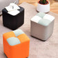 Modern Yellow Cube Water Resistant Color Piece Leather Indoor Cube