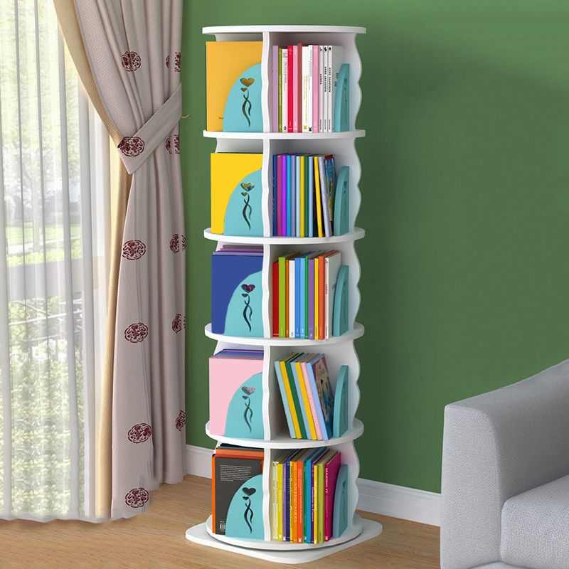 Estantería de madera, 18.5 "W, Cilindro de estantería de niveles múltiples para el dormitorio