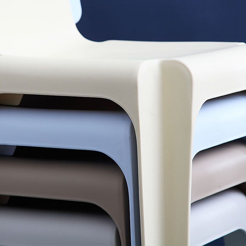Contemporary Plastic Dining Side Chairs Solid Back Armless Stackable Chair Clearhalo ' kitchen&dining_furn' 'Dining Chairs' 'Dining Tables & Seating' 'dining_chair' 'furn' 'furn_dining_chair' 'Furniture' 'furniture_dining_chair' 'Kitchen & Dining Furniture' 'kitchen' 1200x1200_f67a6818-7696-435b-a116-6af22a439898