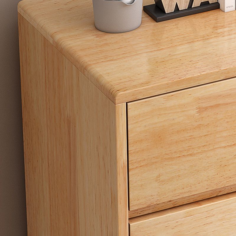 Rubberwood -Akzentkiste mit Schubladen 23,62 "lange zeitgenössische Brust